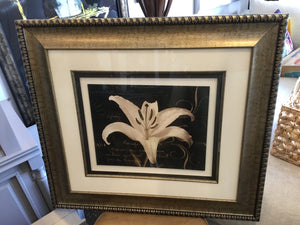 Bronze/Black Floral Framed Art