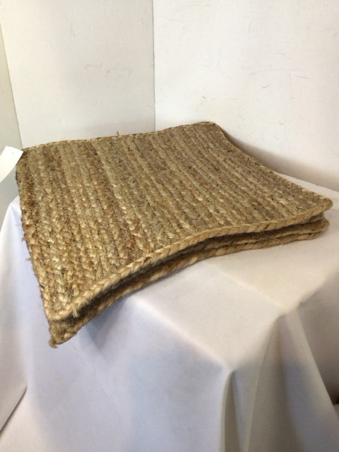 Better Homes Set of 4 Jute Weaved Edges Square Tan Table