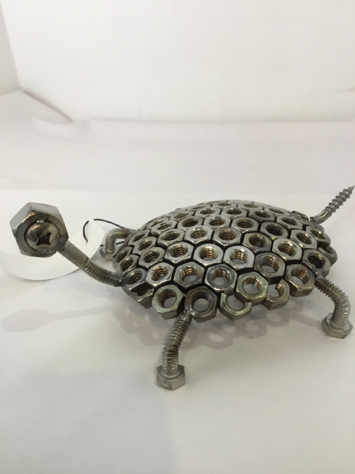 Recycled Silver Metal Turtle Figurine