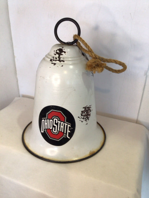 Distressed White Metal Bell