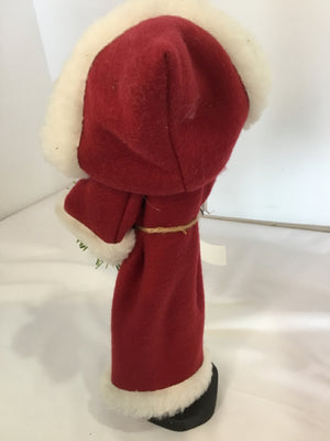 Red/white Wood Felt Santa Holiday Item