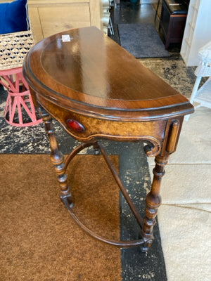 Demi Lune Wood Brown Table