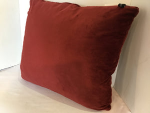 Rodeo Home Burgundy Velour Down Filled Pillow