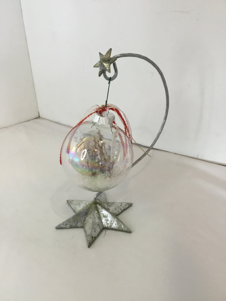 Clear On Stand Ornament