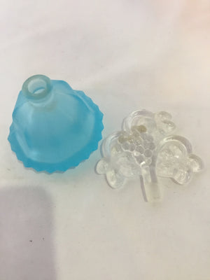 Blue Frosted Glass Perfume Bottle