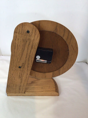 Battery Brown Wood Clock