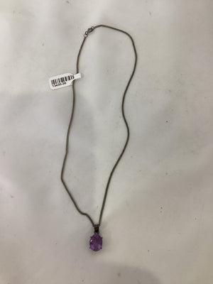 Sterling Silver Purple Amethyst Necklace