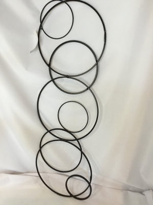 Metal Circles Black Wall Decoration