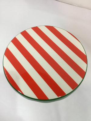 Plate Stand Red/Green Ceramic Holiday Item