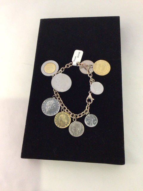 Silver Coin Bracelet
