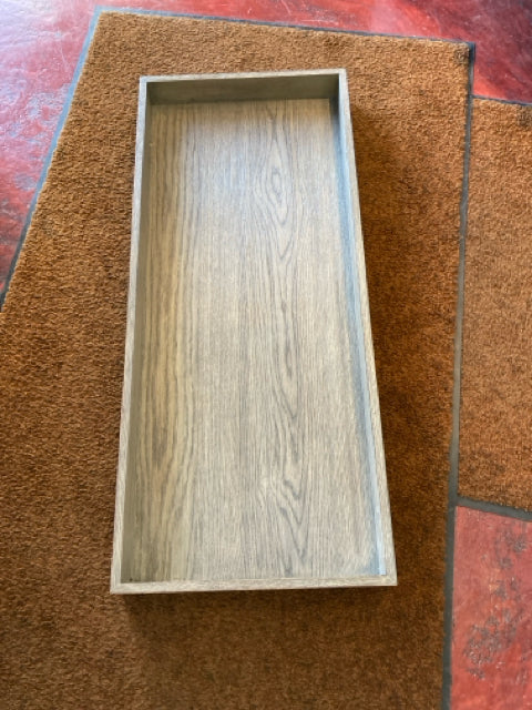 Rustic Greige Wood Tray