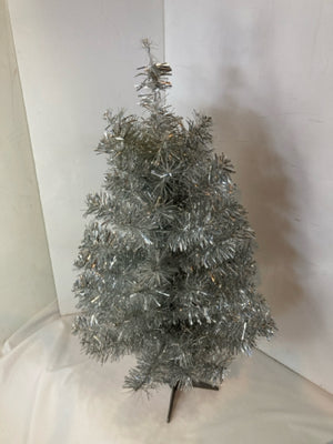 Christmas Silver Tinsel Tree Holiday Item