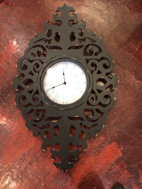 Edinburgh Clock Works Black Wood Clock