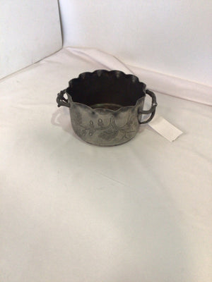 Etched Silver Plated Handle Wavy Pot