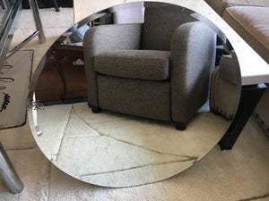 Glass Frameless Round Mirror