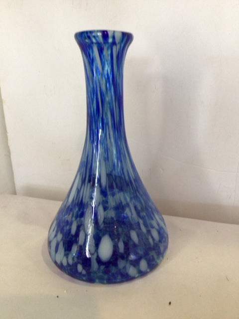 Blue/White Glass Vase