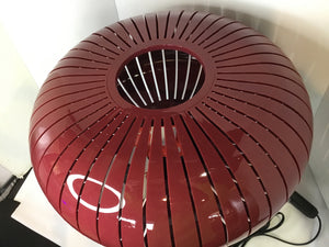 2Modern Table Red Metal Lamp 3UFETX94