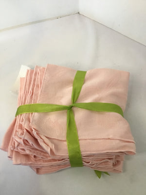 Set of 12 Pink Poly Blend Napkins