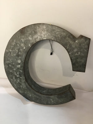 Galvanized Steel Letter Gray Wall Decoration Art