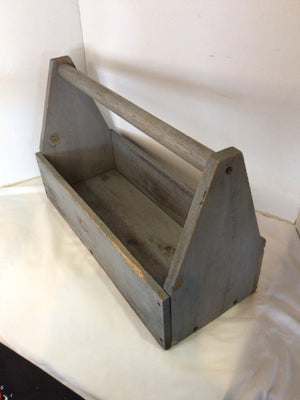 Gray Wood Handle Basket