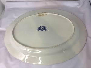 Vintage Blue/White Ceramic Cow Platter