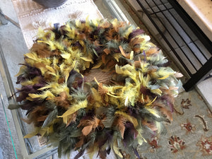 Green Feather Wreath