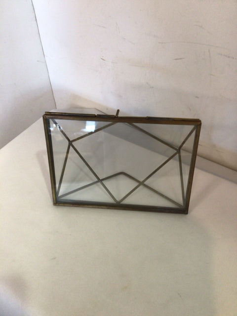 Antiqued Gold Glass/Metal Frame