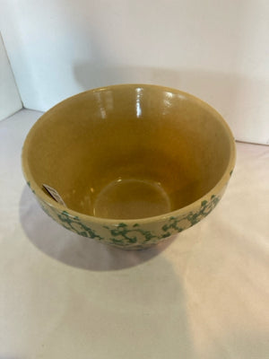 Roseville Green Pottery Sponge Painted Bowl