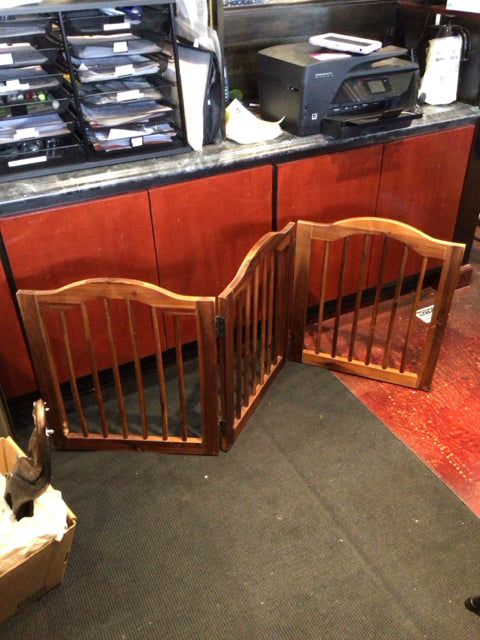 Folding Brown Wood Gate