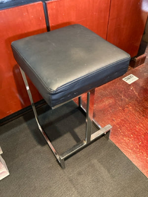 Modern Leather Black/Silver Barstool/Bar Stool