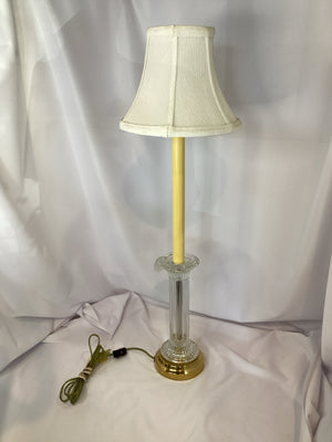 Vintage Clear/Gold Metal Lamp