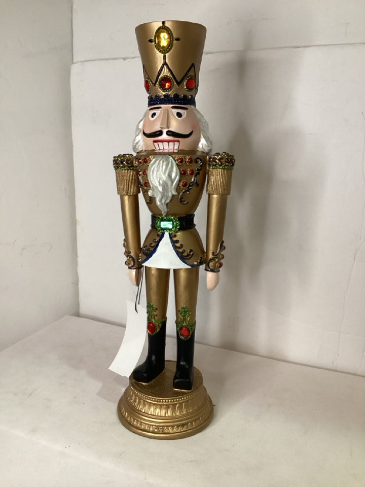 Christmas Gold/Black Wood Nutcracker Holiday Item
