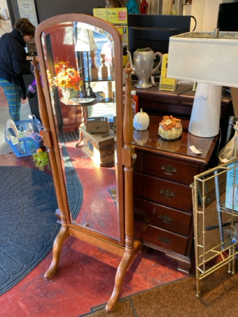 Cheval Brown Wood Standing Mirror