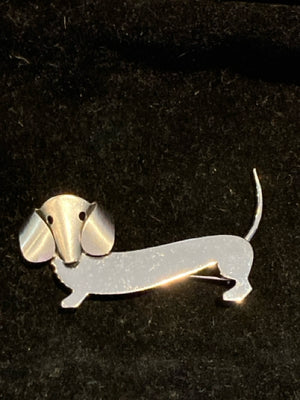 Sterling Silver Dog Pin