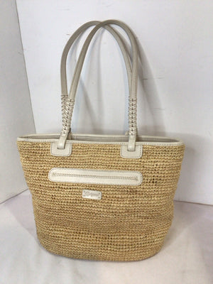 Brighton Straw Blue/White Flower Purse