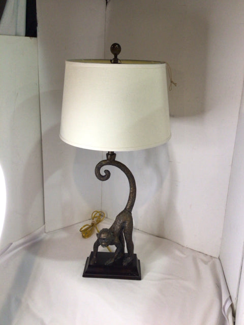 Bronze Resin Monkey Lamp