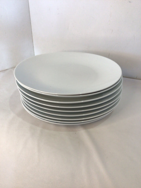 Fitz & Floyd Set of 9 White Ceramic Plate Set