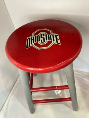 Painted OSU Red/Gray Barstool/Bar Stool