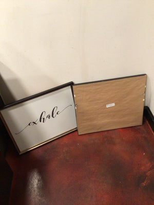 Pottery Barn Black/White Words Pair Framed Art