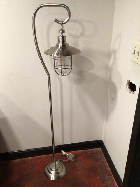 Floor Silver Industrial Lamp