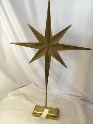 Gold Metal Star Sculpture