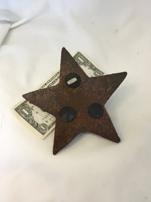 Vintage Rust Star Candle Holder