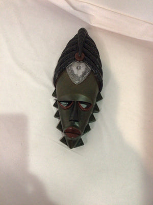 Hand Crafted Wood Mask Tribal Black/Brown Wall Decoration Art