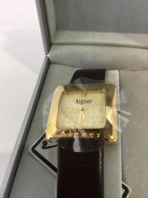 Aigner Brown/Gold Leather Watch