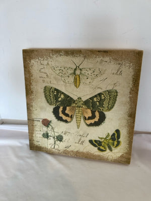 Burlap Butterflies White/Green Wall Decoration Art