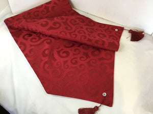 Table Runner Red Tassels Holiday Item