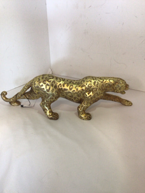 Gold Resin Panther Figurine