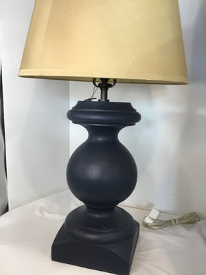 Pottery Barn Navy Wood Lamp