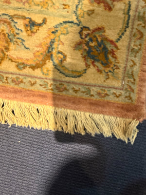 Wool Print Gold/Green Rug
