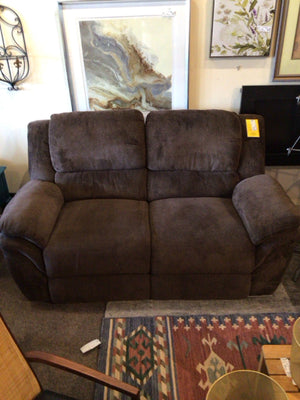 Recliner Chenille Loveseat Brown Sofa/Couch